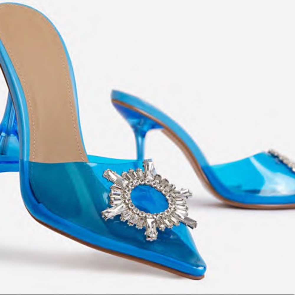 Barbie Blue Diamante Mules - Picture 4 of 4